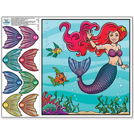 Pin the Tail on the Mermaid Game - 48.2cm