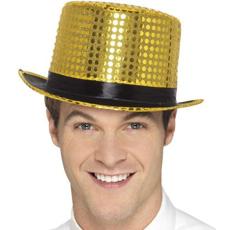 Gold Sequin Top Hat