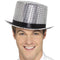 Silver Sequin Top Hat