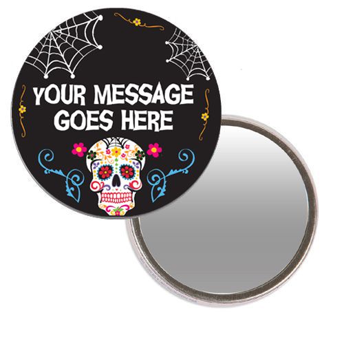 Personalised Pocket Mirror - Day of the Dead