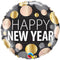 New Year Metallic Dots Foil Balloon - 18