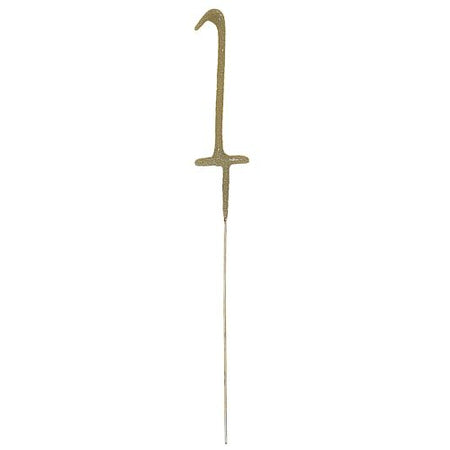 Gold Number 1 Party Sparkler - 17.8cm