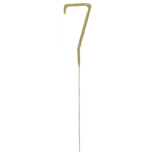 Gold Number 7 Party Sparkler - 17.8cm