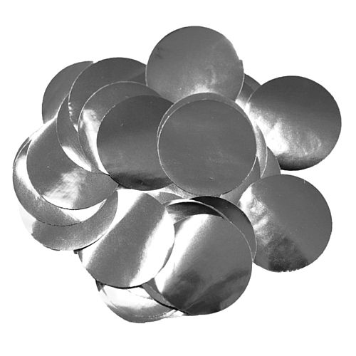 Metallic Silver Foil Dot 10mm Confetti - 14g