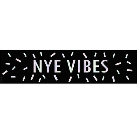 NYE Vibes New Year Disco Banner - 120cm x 30cm