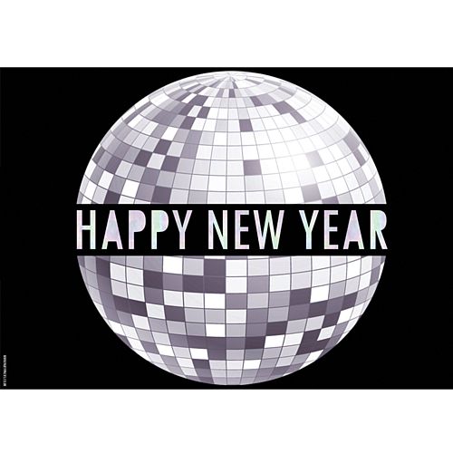 Happy New Year New Year Disco Poster - A3