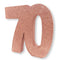 Rose Gold Glitter Number 70 Table Decoration - 20cm