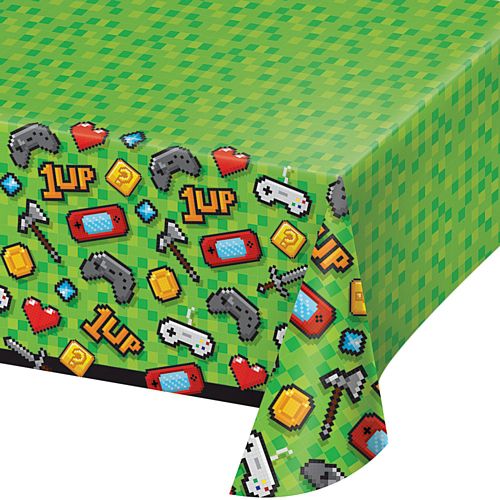 Gaming Party Plastic Tablecover - 2.6m