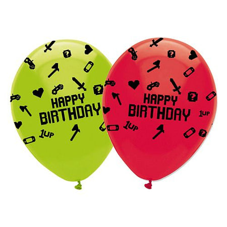 Gaming Party Latex Balloons - Pack of 6