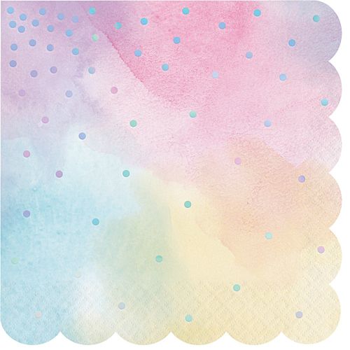 Iridescent Shaped Napkins - Pack of 16