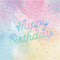 Iridescent Happy Birthday Napkins - Pack of 16