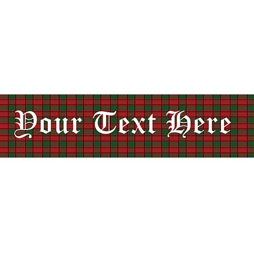 Red Tartan Personalised Banner - 1.2m