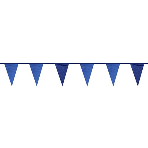 Metallic Blue Bunting - 28 Flags - 12m