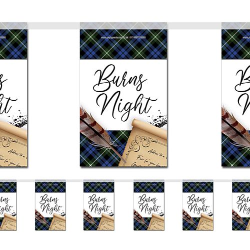 Burns Night Scroll Flag Interior Bunting - 2.4m