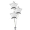 Silver Foil Star Balloon Bunch - 18