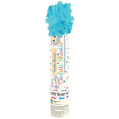 It's A Boy Gender Reveal Blue Paper Confetti Cannon - 20cm - Each