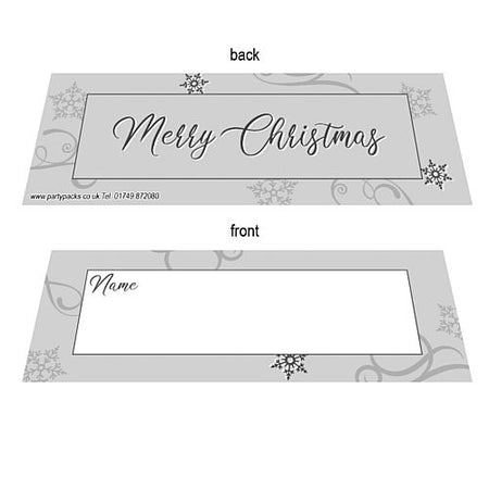 Silver Snowflake Placecards - Pack of 8