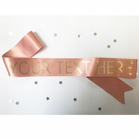 Rose Gold Personalised Sash - 50mm
