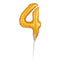 Gold Micro Number 4 Foil Balloon - 15cm