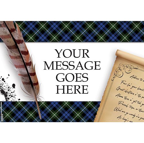 Burns Night Scroll Personalised Poster - A3