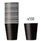 Black Paper Cups - 266ml - Pack of 100