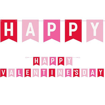 Happy Valentine's Day Pennant Letter Banner Bunting Set - 3m