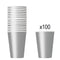 Silver Paper Cups - 266ml - Pack of 100