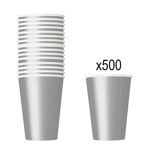 Silver Paper Cups - 266ml - Pack of 500