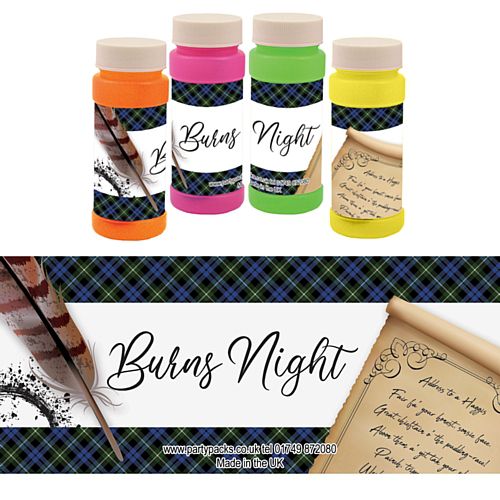 Burns Night Scroll Bubbles - Pack of 6