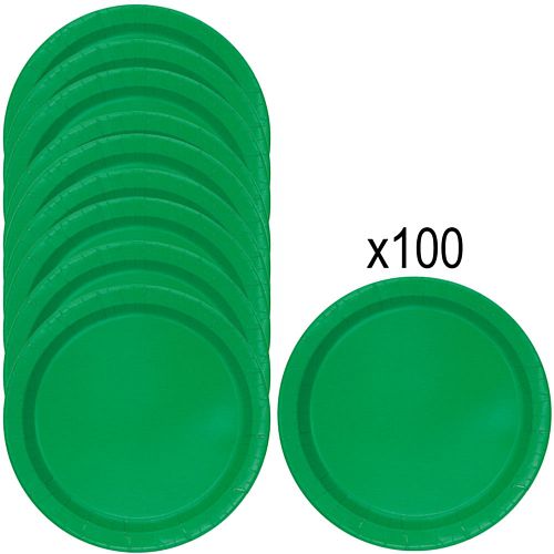 Green Paper Plates