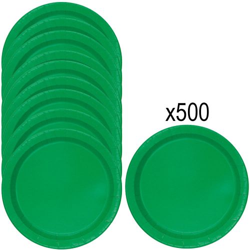 Green Paper Plates - 23cm - Pack of 500