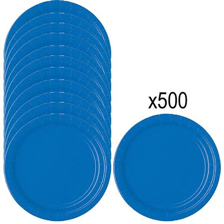 Blue Paper Plates - 23cm - Pack of 500