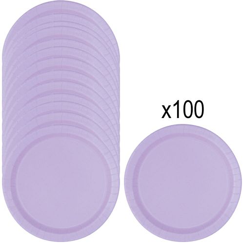 Pastel Lilac Paper Plates - Each - 9"Paper Plates - 23cm - Pack of 100