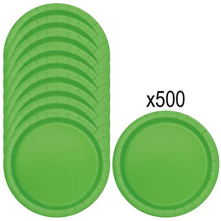 Lime Green Paper Plates - 23cm - Pack of 500