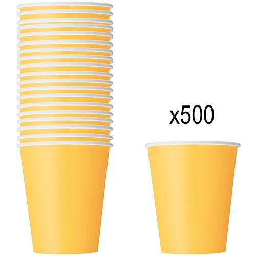 Yellow Paper Cups - 266ml - Pack of 500
