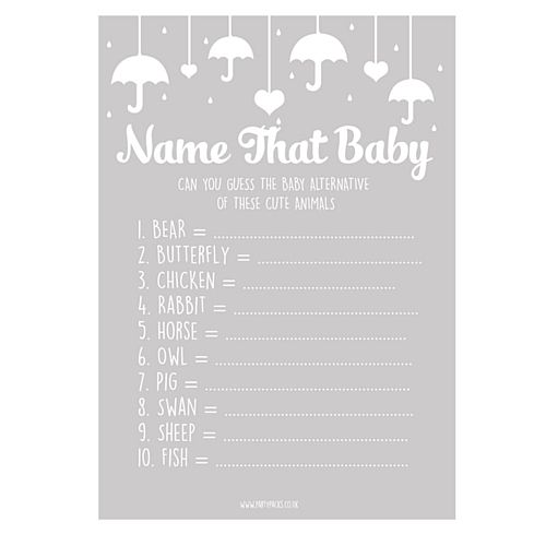 Name That Baby Game - Pack of 8