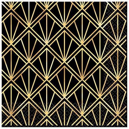 Hollywood Glamour Luncheon Napkins - 33cm - Pack of 16