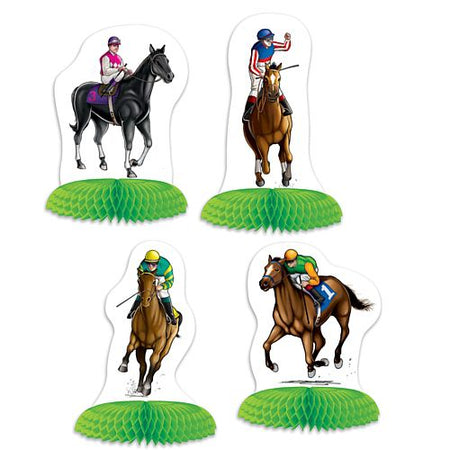 Horse Racing Mini Centrepieces - 14cm - Pack of 4