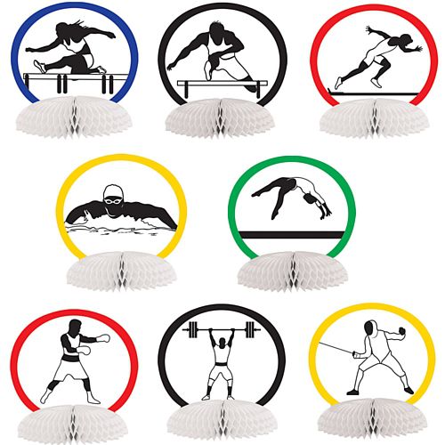 Summer Sports Mini Centrepieces - 11cm - Pack of 8