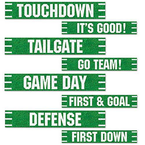 American Football Street Sign Card Cutout Wall Decorations - 60cm -  Pack of 8