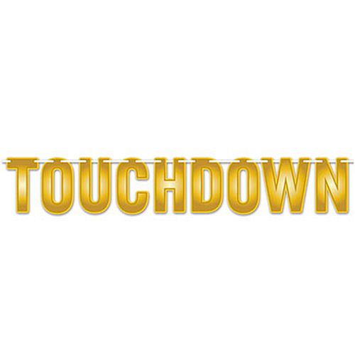 American Football 'Touchdown' Letter Banner - 1.8m – Party Packs