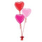 Valentine's Hearts Foil Balloon Bunch - Uninflated