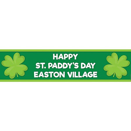 Lucky Shamrocks Personalised Banner - 1.2m