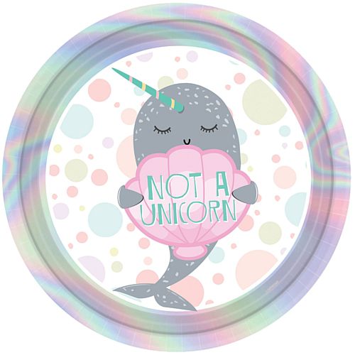 Narwhal Paper Plates - 23cm - Pack of 8
