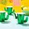 Green Foiled Cactus Cups - Pack of 8