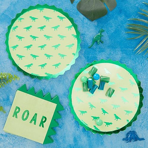 Roarsome Dinosaur Paper Party Plates - 23cm - Pack of 8