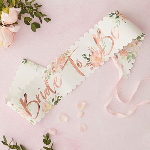 Floral Hen Party 'Bride to Be' Sash