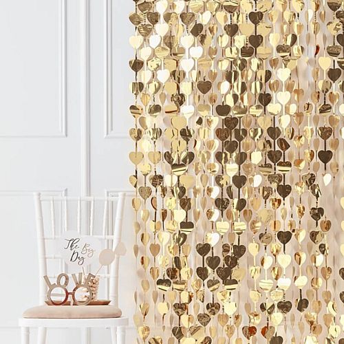 Gold Heart Backdrop - 2.5m