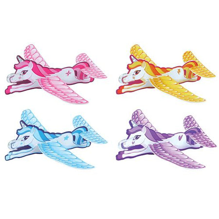 Unicorn Glider - Assorted Designs - 18cm - Each