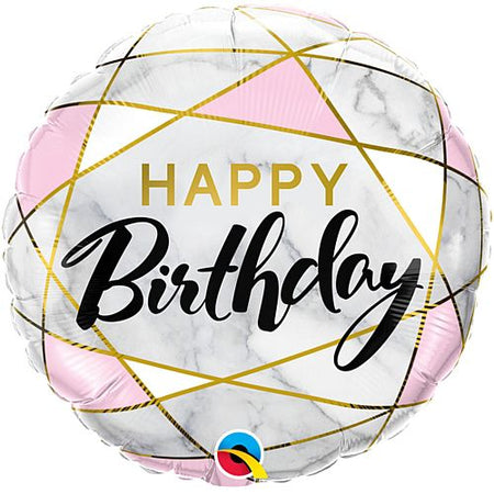 Birthday Marble Effect Foil Balloon - 18